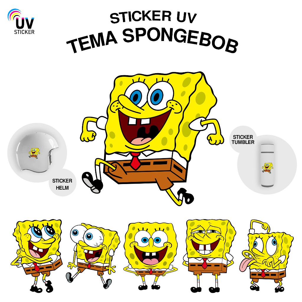 

STIKER UV - TEMA SPONGEBOB | STICKER UV, STICKER MOTOR, STICKER MOBIL, STICKER HELM, STICKER TUMBLER, STICKER 3D, STICKER UV DTF BY UVSticker
