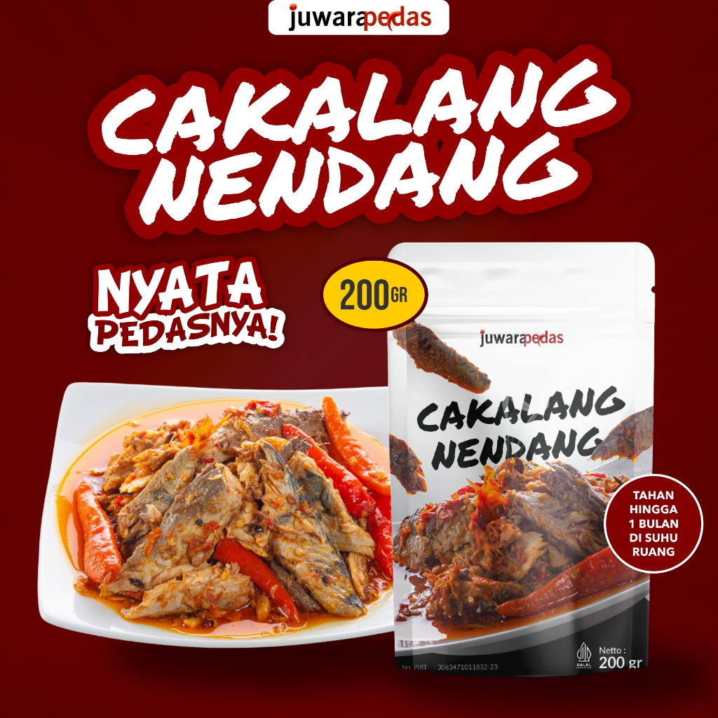 

Juwar Pedas - Cakalang Nendang Halal 200gr - Cakalang suwir Dengan Sambal Cabai Rawit