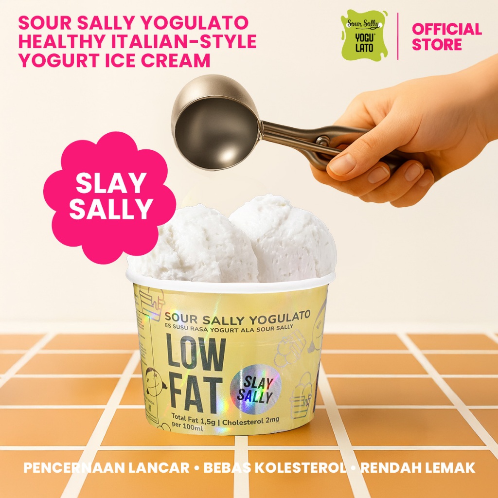 

Sour Sally Yogulato Plain Sally 100ml | Es Krim Yogurt Sehat
