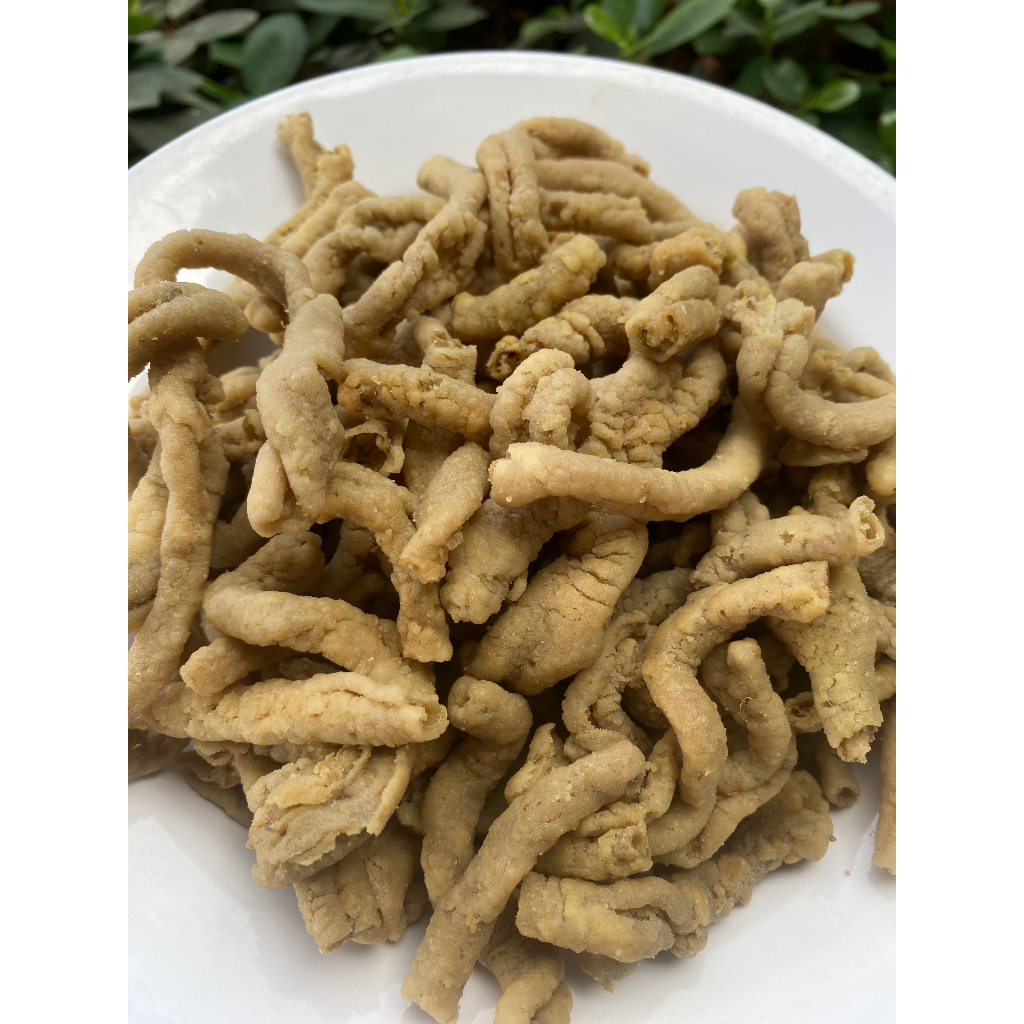 

250G KRIPSUS [KERIPIK USUS] ORIGINAL DAN PEDAS DAUN JERUK