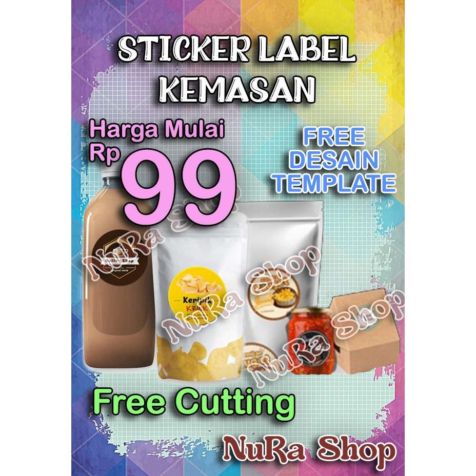 

[BEST STICKER] CETAK STIKER LABEL MAKANAN MINUMAN OLSHOP MURAH SUDAH DI CUTTING
