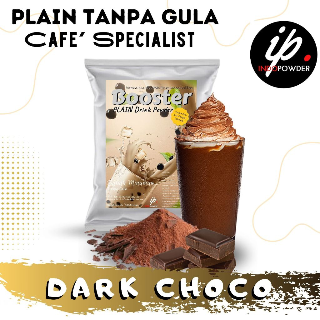 

Indopowder - Bubuk Minuman Tanpa Gula / Plain DARK COKLAT / CHOCO 1Kg Untuk Cafe & Usaha Minuman