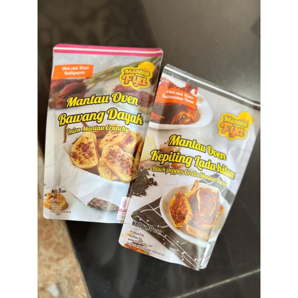 MANTAU OVEN KHAS BALIKPAPAN – VARIAN BAWANG DAYAK & KEPITING LADA HITAM – CAMILAN RENYAH GURIH OLEH-