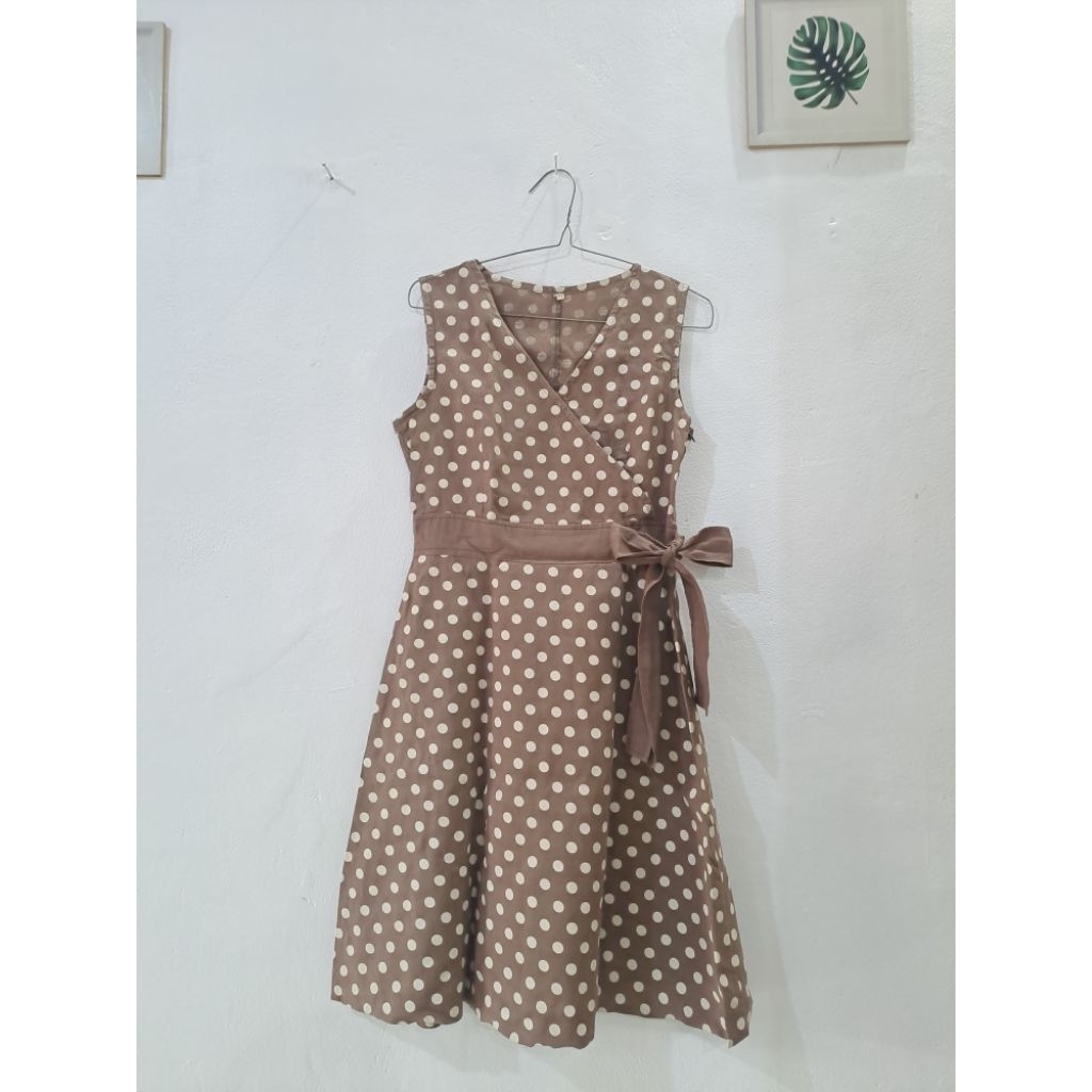 Preloved dress wanita/ preloved dress polkadot/ preloved dress korea/ preloved dress busui