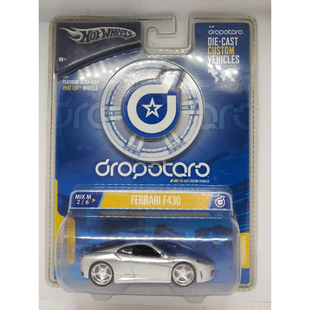 HOT WHEELS HOTWHEELS DROPSTARS FERRARI F430 SILVER BAN KARET RUBBER TIRES RARE