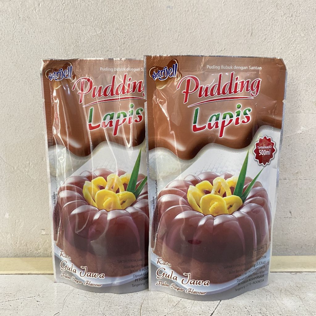 

Nutrijell PUDDING lapis GULA JAWA 100 gram | nutrijell pudding gula jawa | puding lapis gula jawa