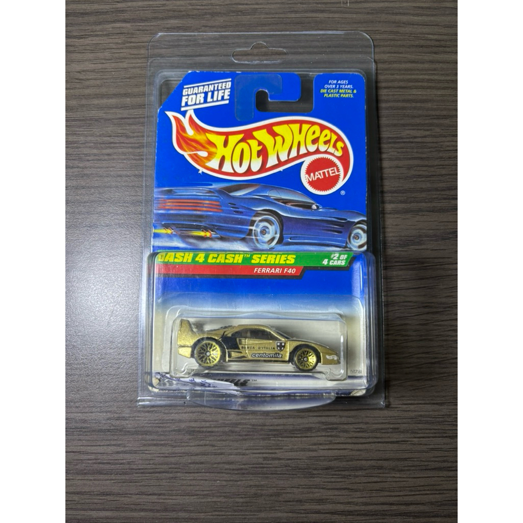 Hotwheels Ferrari F40 Gold US Card VVHTF