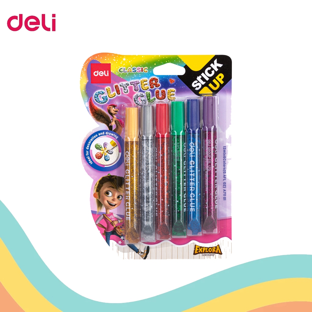 

LEM GLITER DELI 6 WARNA A71101 (1 SET)