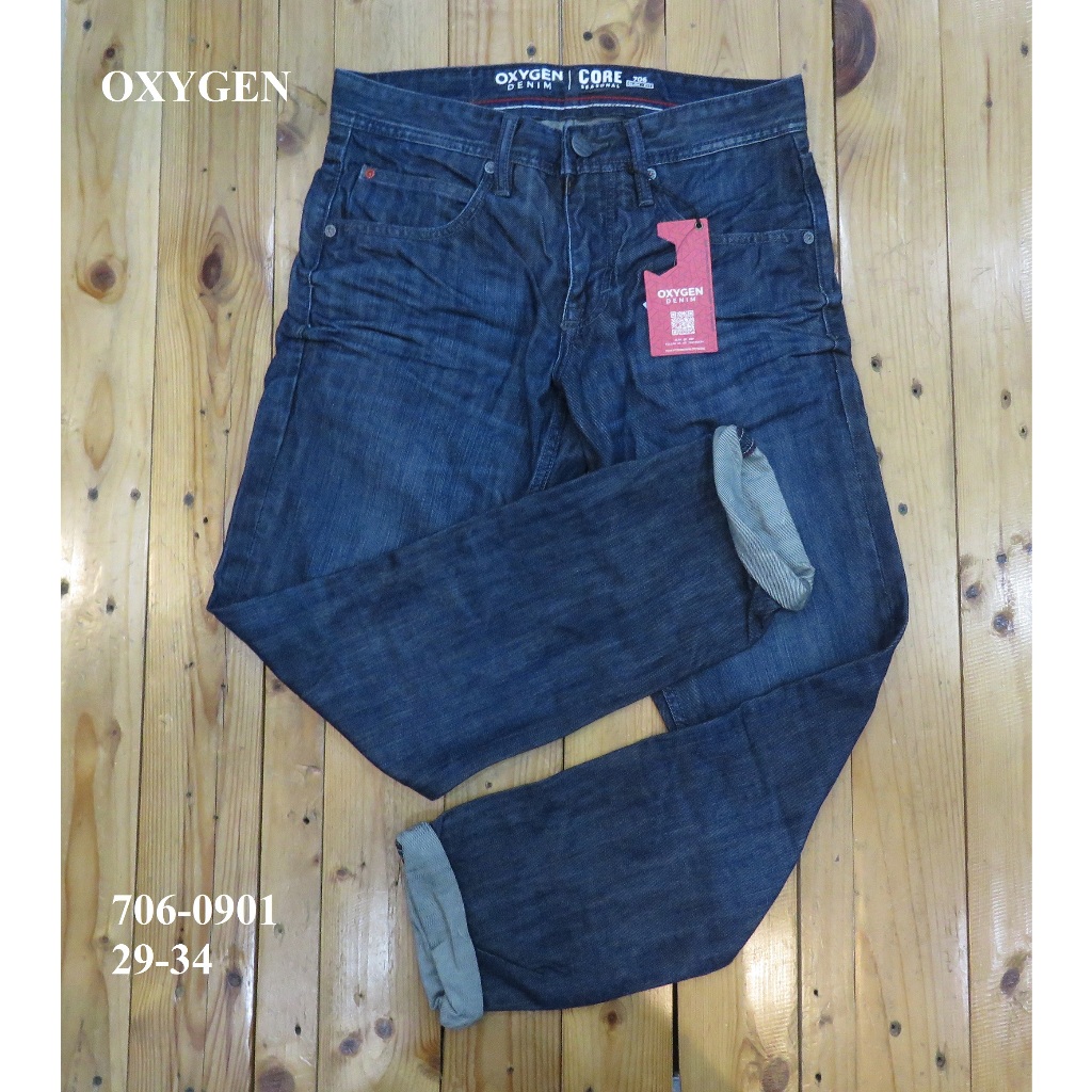 CELANA JEANS/DENIM PANJANG PRIA SLIM FIT BRAND ORI MEREK OXYGEN ART : 706-0901 PRICE Rp.614.900