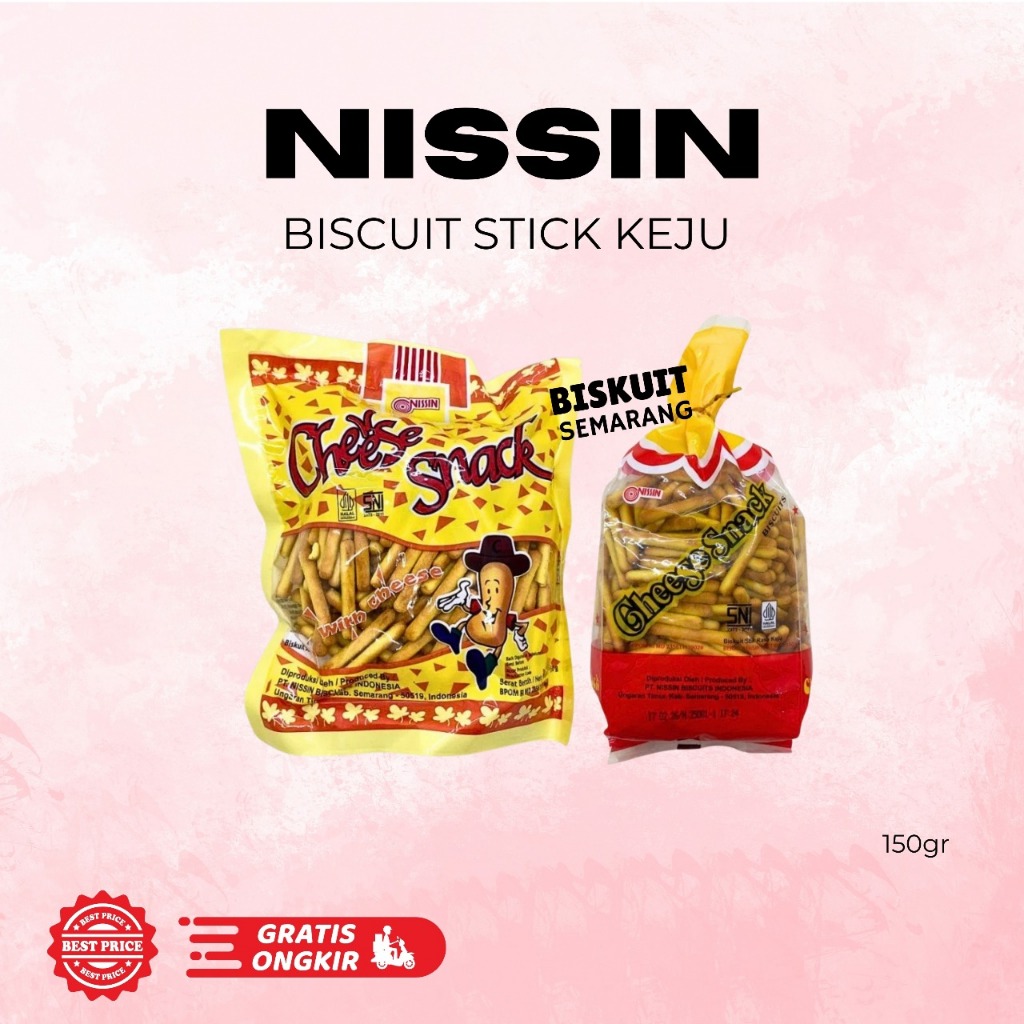 

Biskuit Cheese Snack Nissin / Biskuit Cheese Stick Keju 150gr BISKUIT SEMARANG