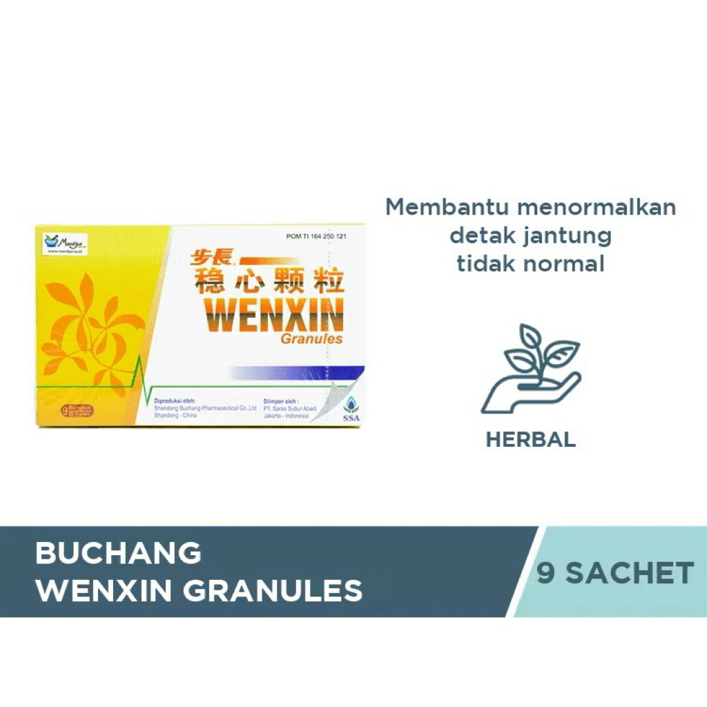 Buchang Wenxin Granules - Obat Herbal Alami Cina untuk Penyakit Aritimia Jantung Tidak Normal
