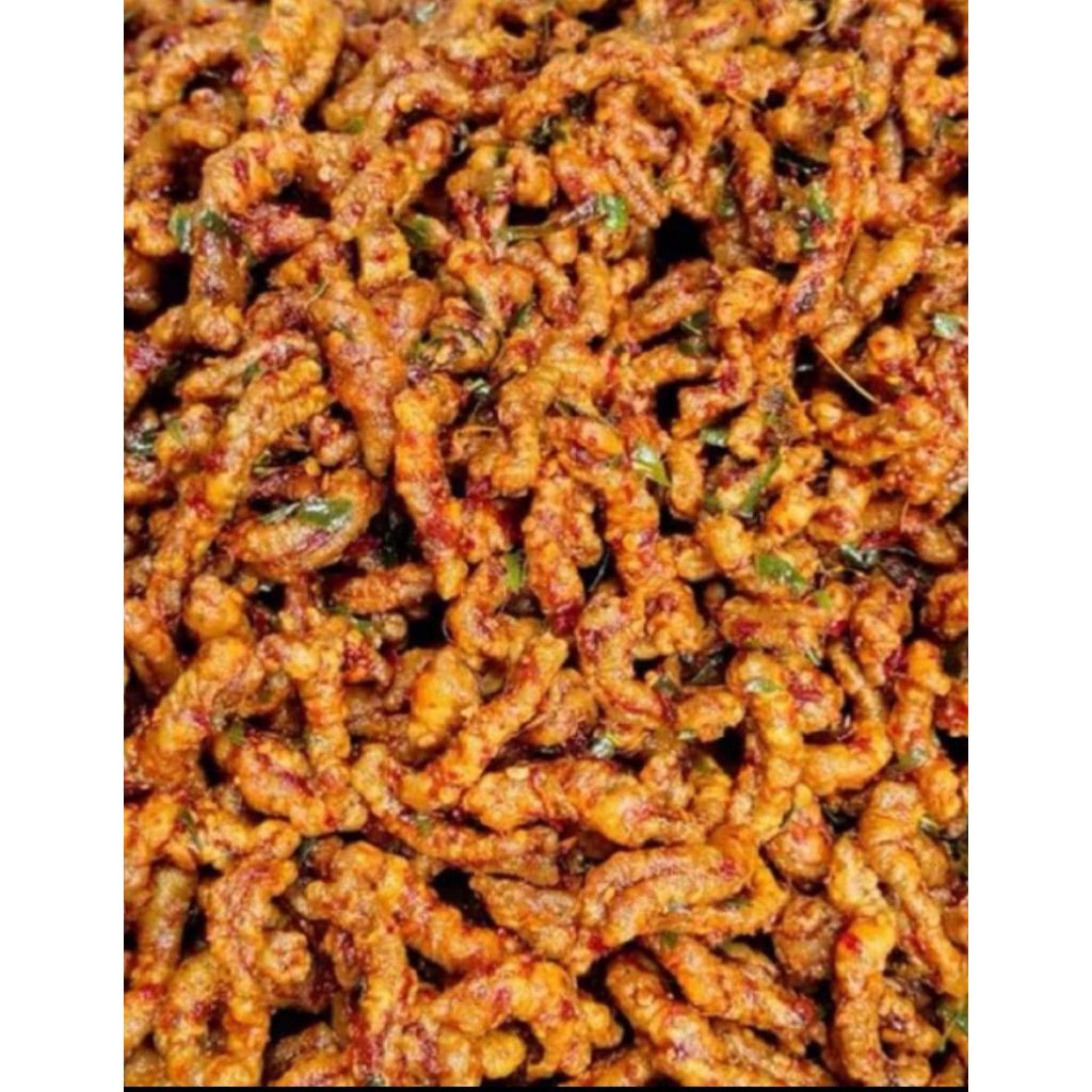 

Snack Viral Kripsus Keripik Usus Pedas Daun Jeruk Gurih Renyah Snack