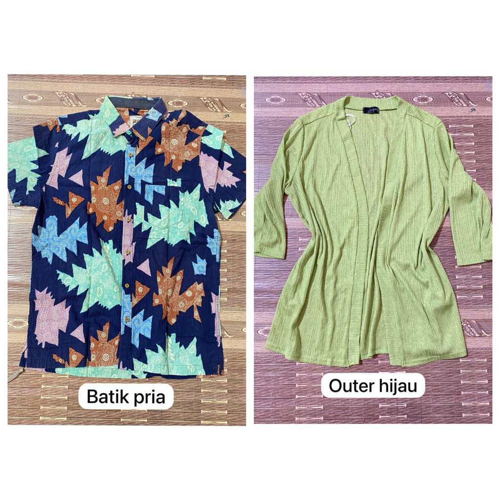 Preloved Outer Hijau, Batik Pria Kondangan