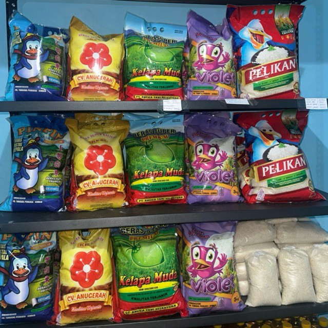 

BERAS PINPIN / KEMBANG / KELAPA MUDA / VIOLET /PELIKAN