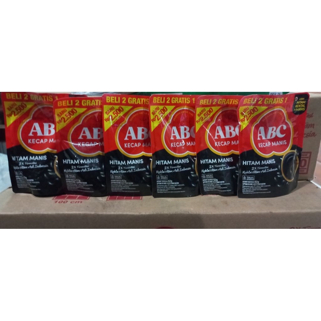 

kecap abc hitam manis 62gr x 6pcs