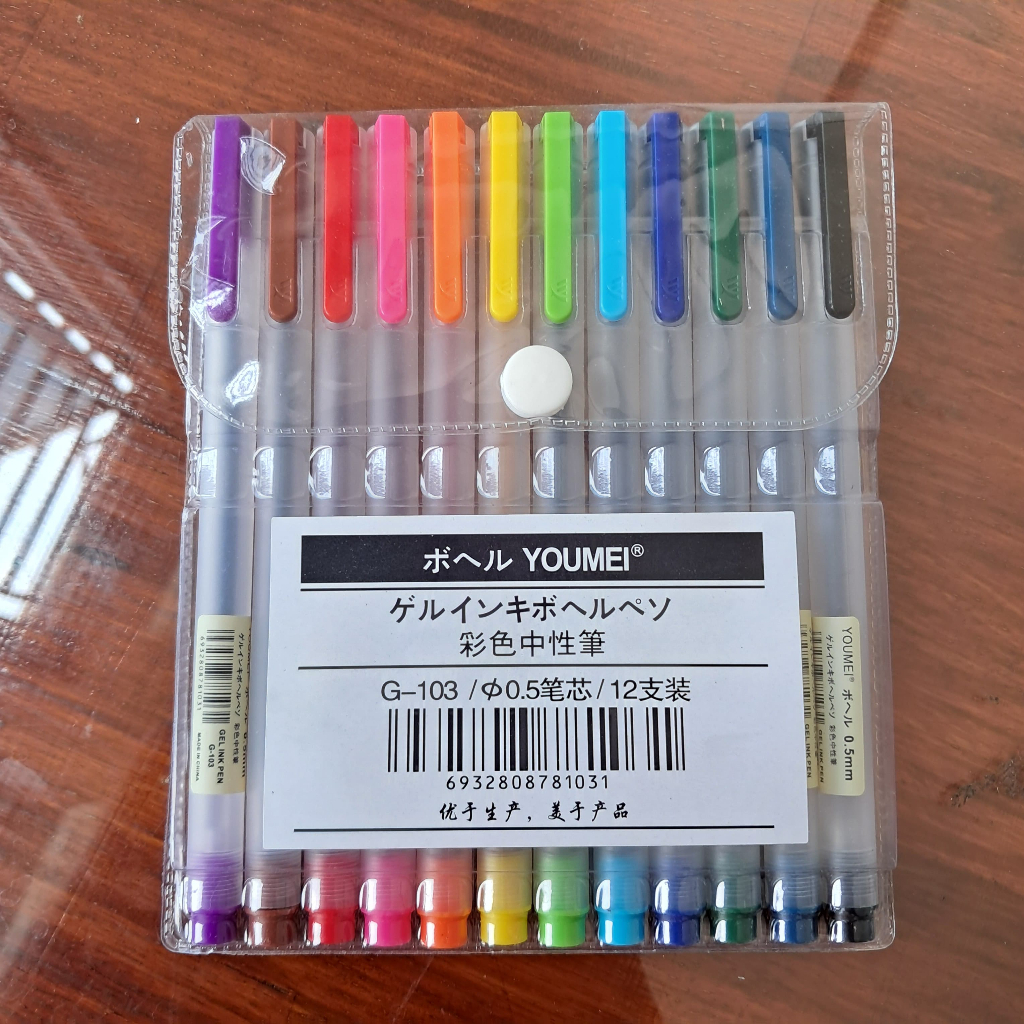

1 Pak isi 12 Pcs Pena Gel Youmei 0,5 MM 12 Warna