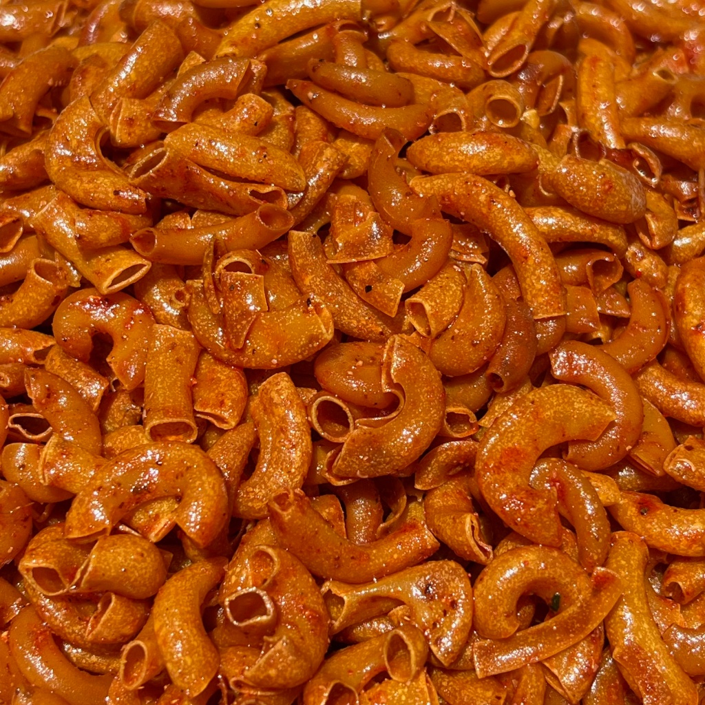 

Makaroni Cikruh Pedas daun jeruk Renyah 200 gram Pusat Kepedasan - Cemilan Adoel