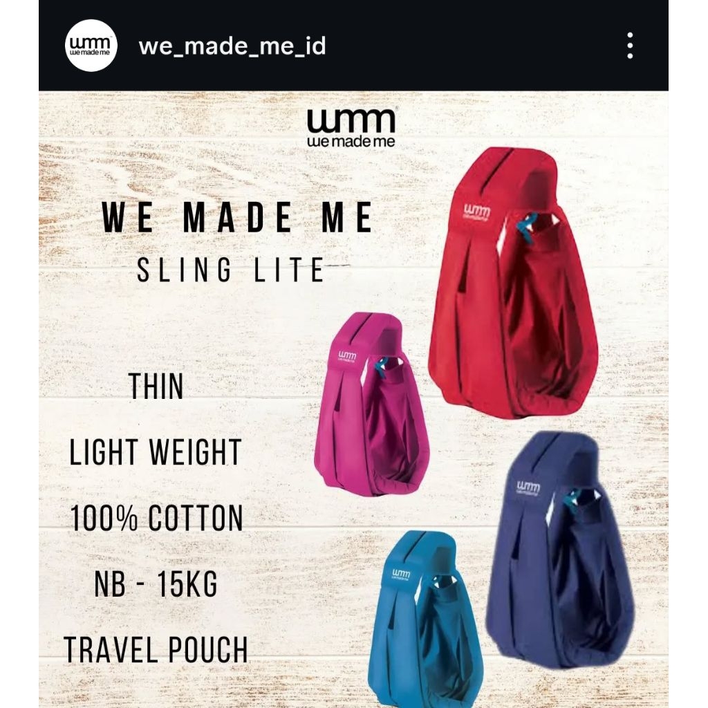 We Made Me Soohu Sling Lite Scarlet Red Preloved Gendongan Bayi WMM