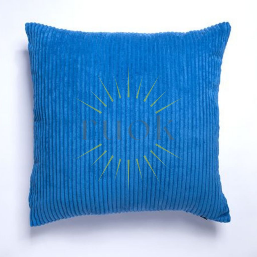 ruok.id - SARUNG BANTAL SOFA CANTIK BAHAN CORDUROY BIRU TERMURAH DI SHOPEE (UKURAN 30x30 35x35 40x40