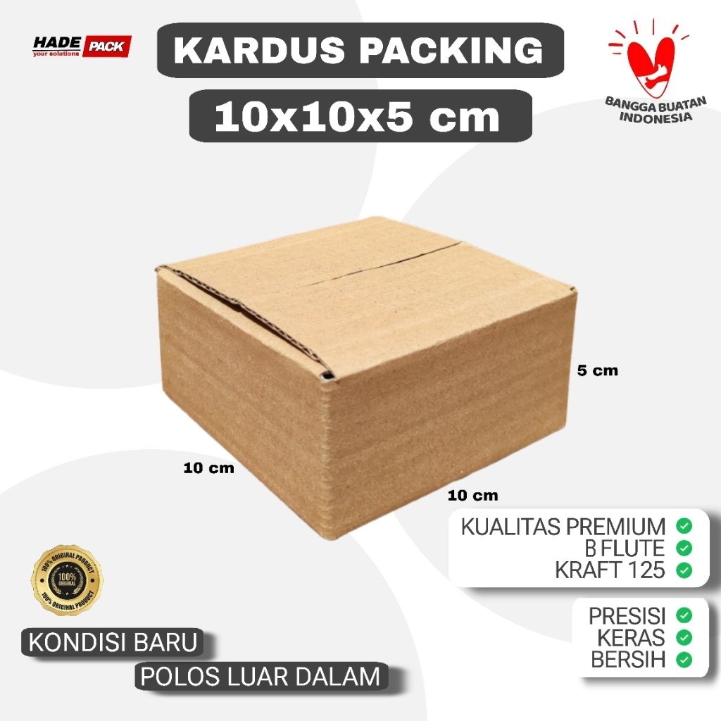 

Kardus Baru 10x10x5 cm diecut - Bersih, Kuat dan Praktis untuk Packing