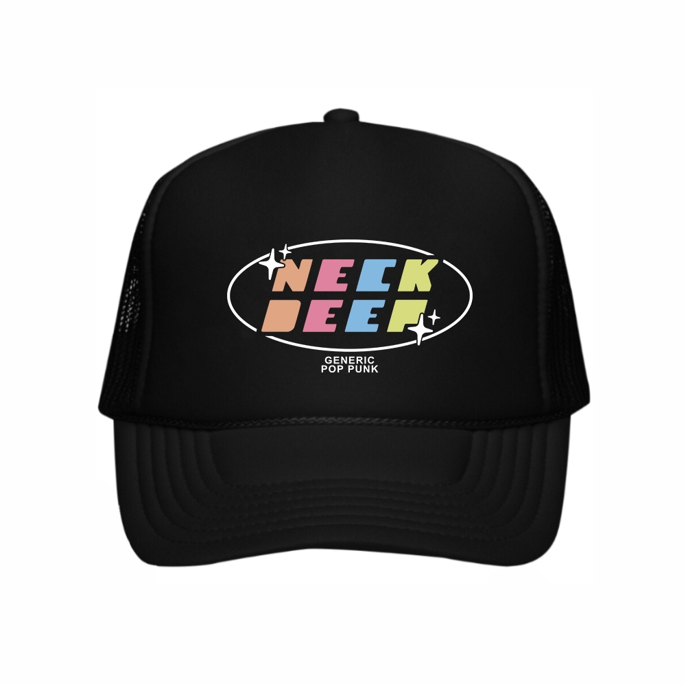Topi Jaring NECK DEEP Trucker Hat Band Merchandise