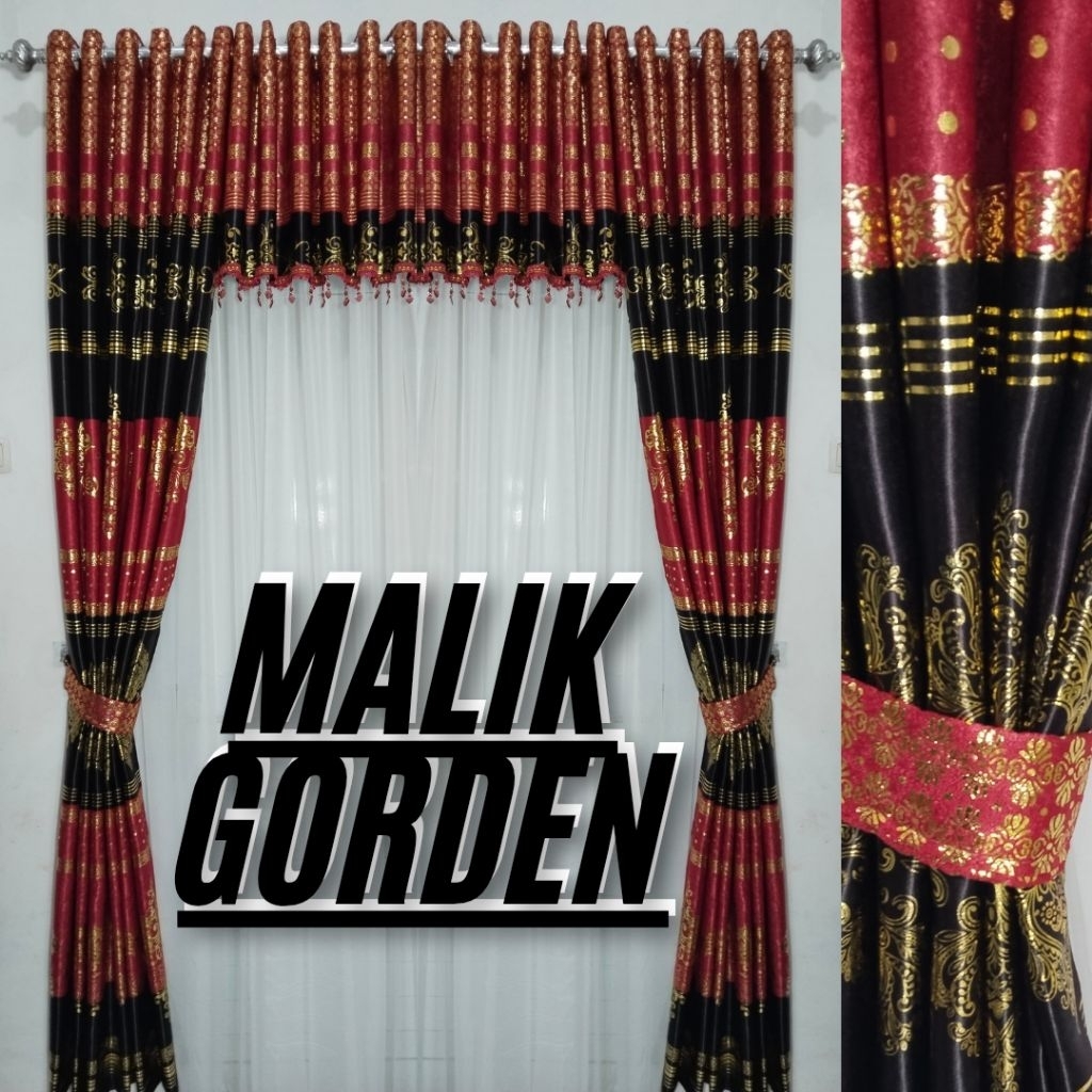 Gorden set poni ruang tamu blackout import aesthetic