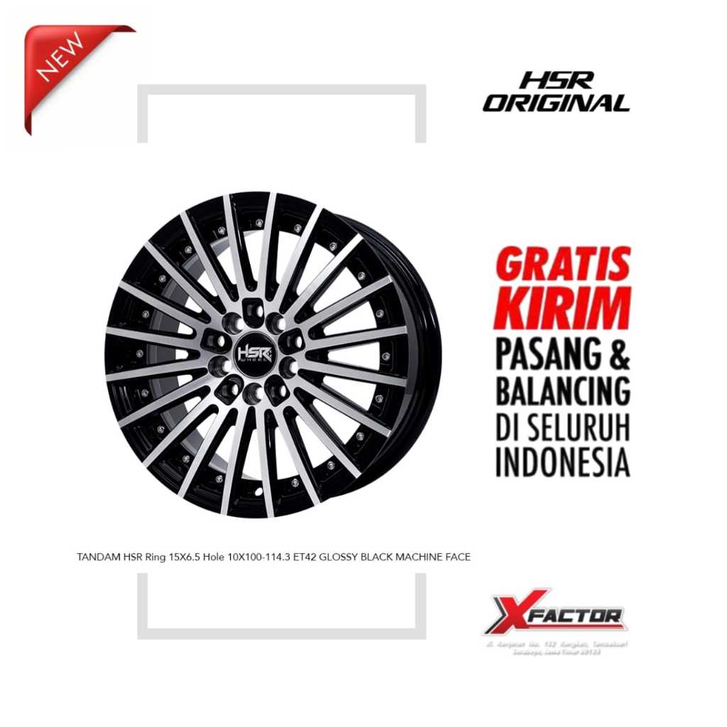 VELG R15 HSR TANDAM HSR R15X6.5 H5X100-5X114,3 ET42 GBMF