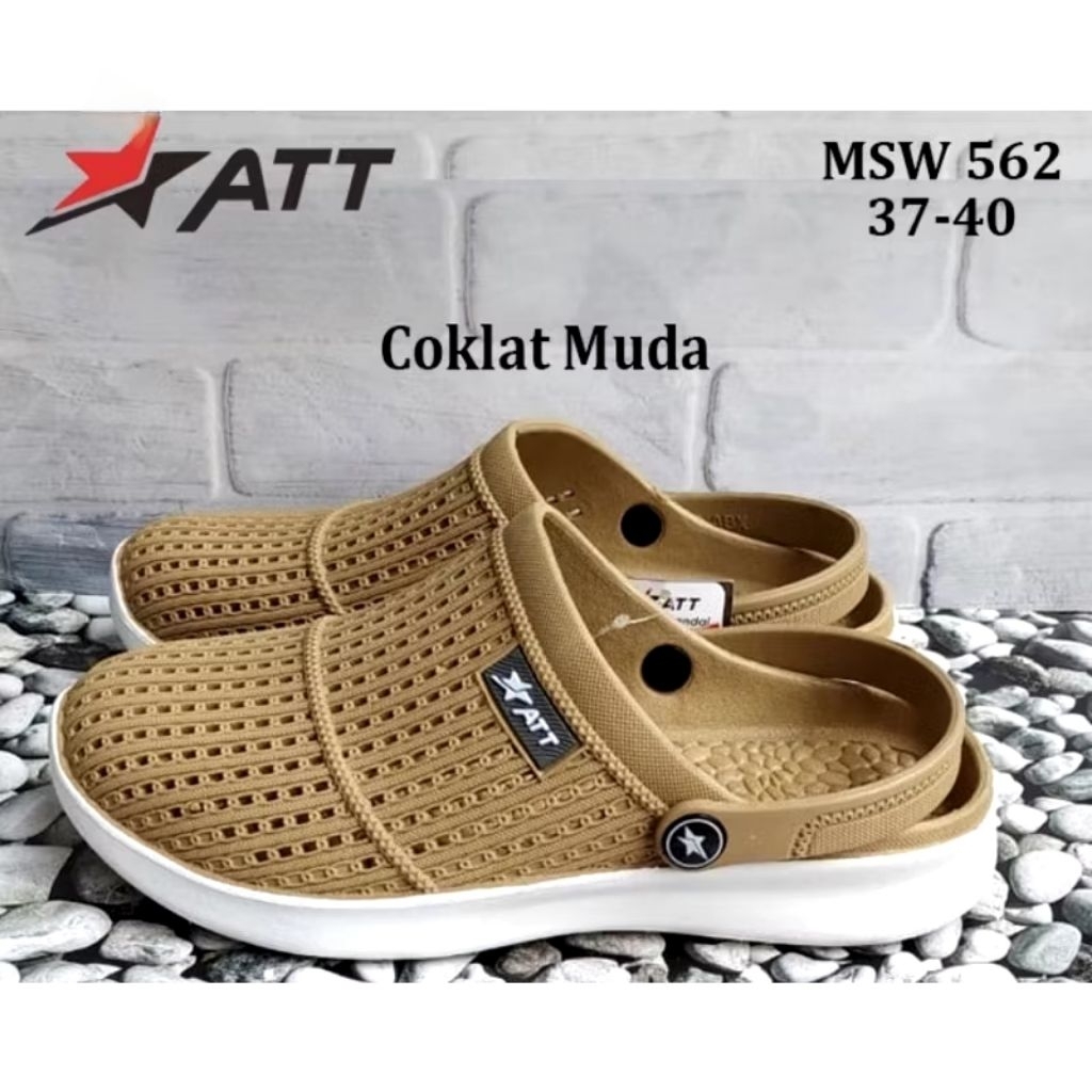 Sandal Selop Karet Wanita Sepatu Sandal Karet Wanita Terbaru Murah Berkualitas ATT MSW 562 Anti Air