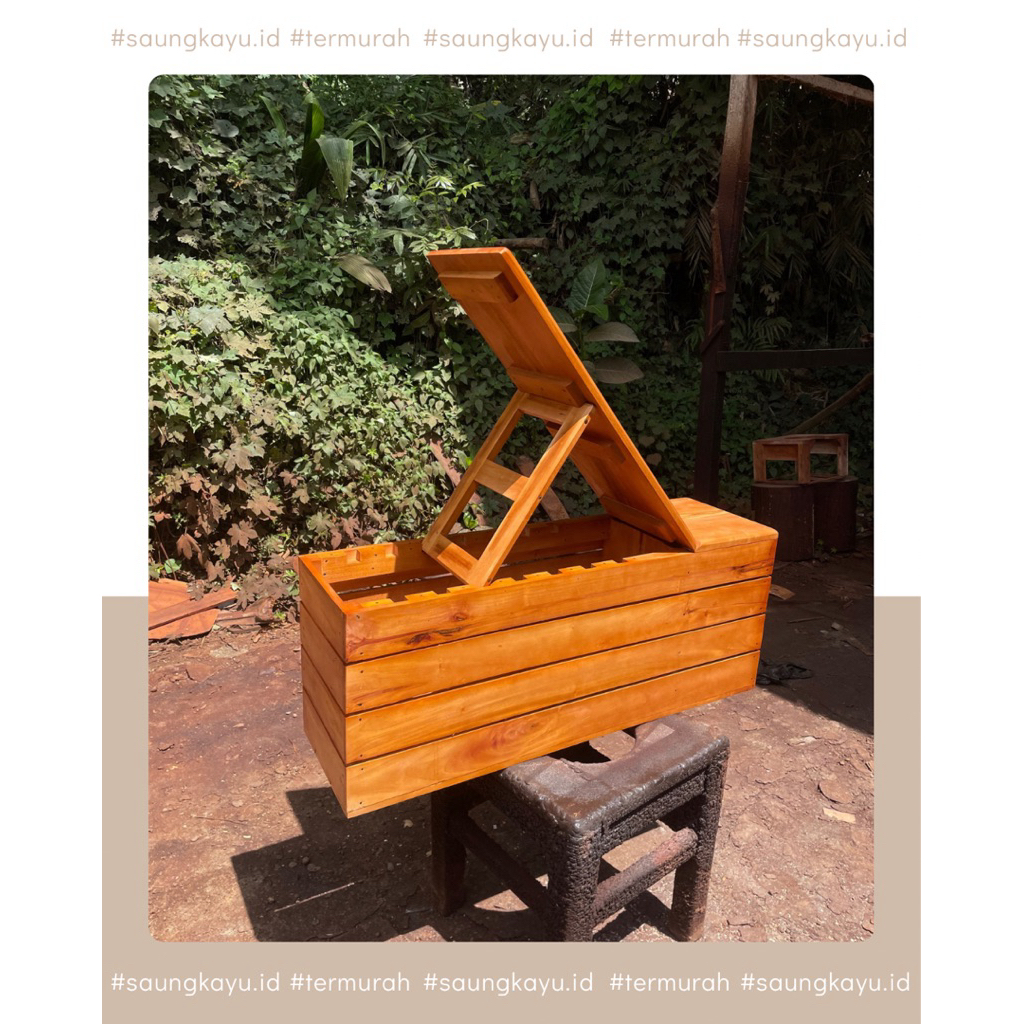 Wooden crate box penyimpanan buah kayu serbaguna storage box estetik