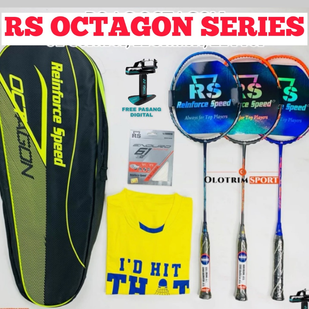 Raket Badminton RS AG OCTAGON 01 02 11 12 21 22 PRO CONTROL SMASH SPEED POWER PROF CONTROL Original