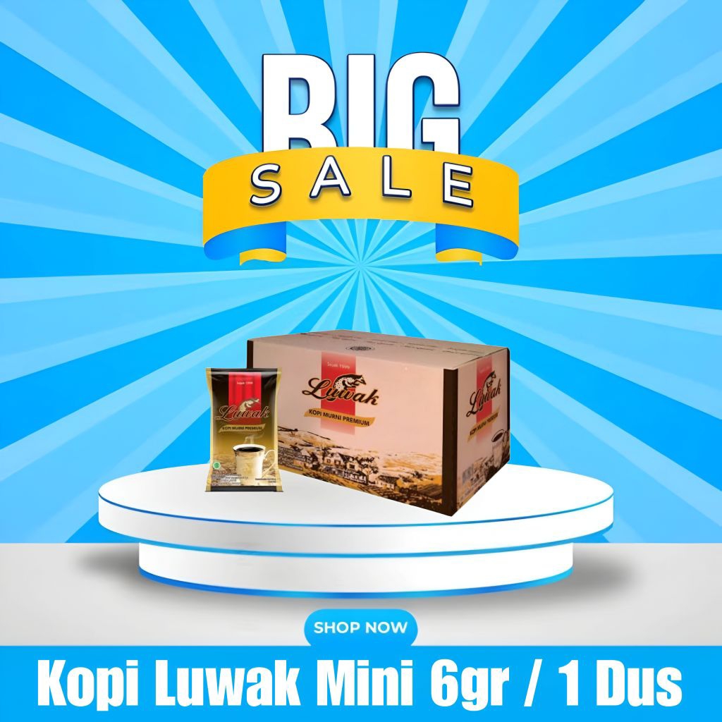 

Kopi Luwak Mini 6,5g 1Dus/Karton Isi 20 Renceng