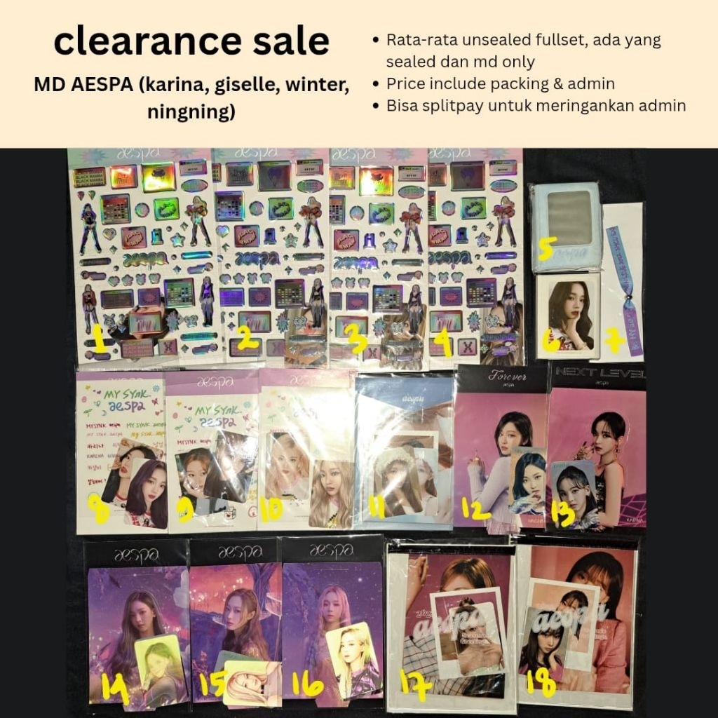 [READY STOCK] CLEARANCE SELL MD AESPA KARINA GISELLE WINTER NINGNING POSTCARD POLA POLAROID PC PHOTO