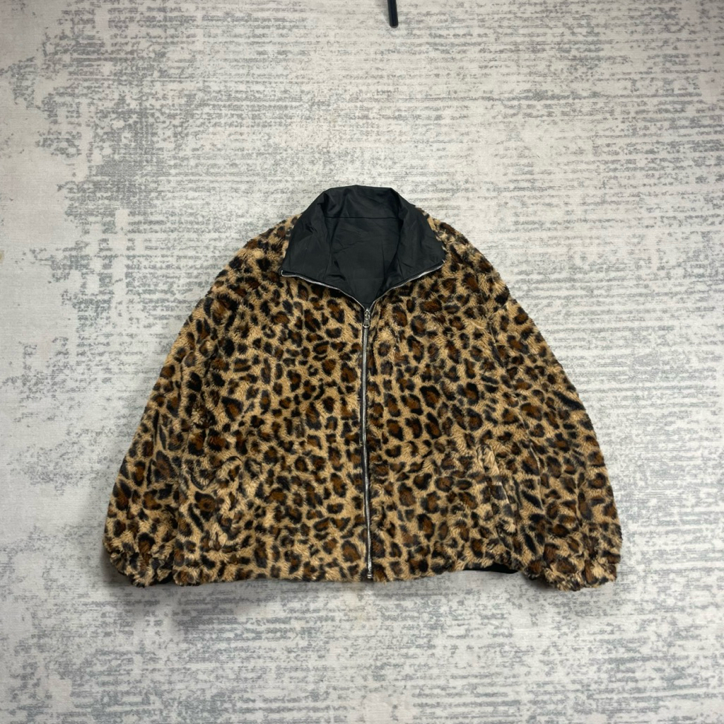 LEOPARD FLEECE REVERSIBLE DAYTONA JACKET