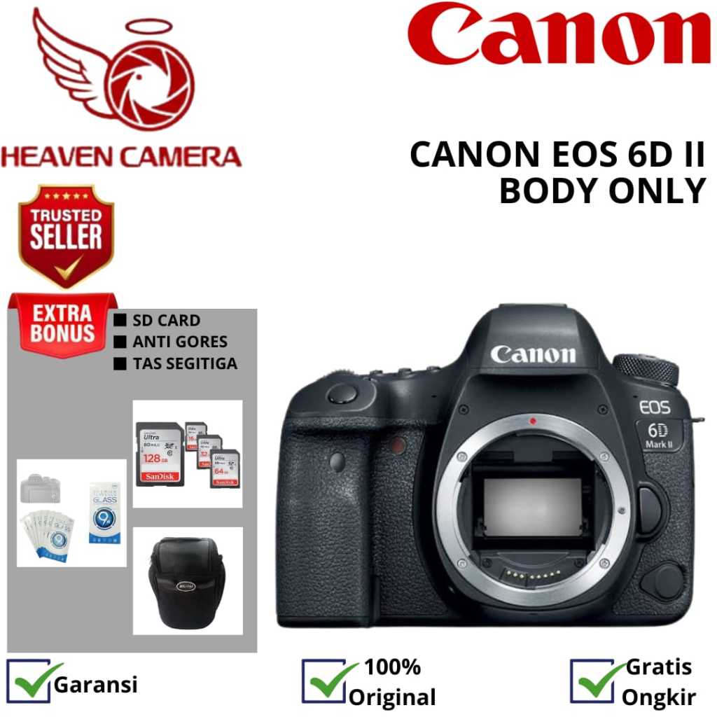 Canon EOS 6D Mark II Body Only DSLR CAMERA / CANON 6D MARK II BODY / CANON 6D II