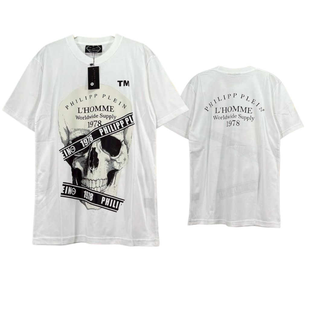 Kaos Philip Plein Lengan Pendek Pria Wanita Casual Streetwear Premium