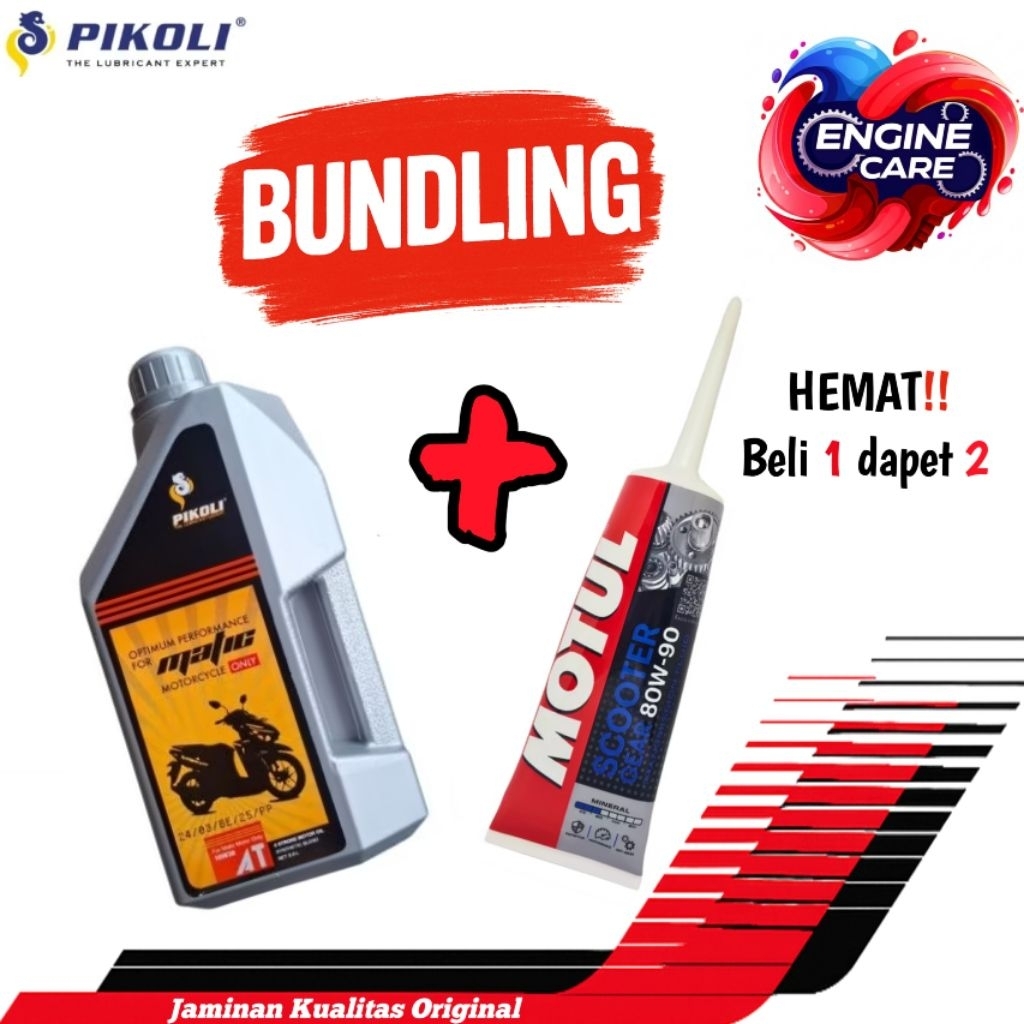 BELI 1 DAPAT 2 - Oli Matic Wangi Pikoli Matic + Oli Gardan Motul Untuk Motor Matic - PASTI ORIGINAL
