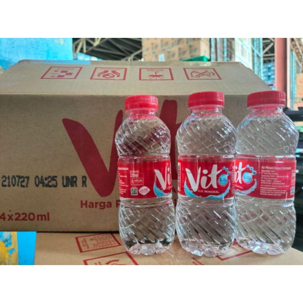 

Air mineral Vit Botol kecil isi 24 x 220ml