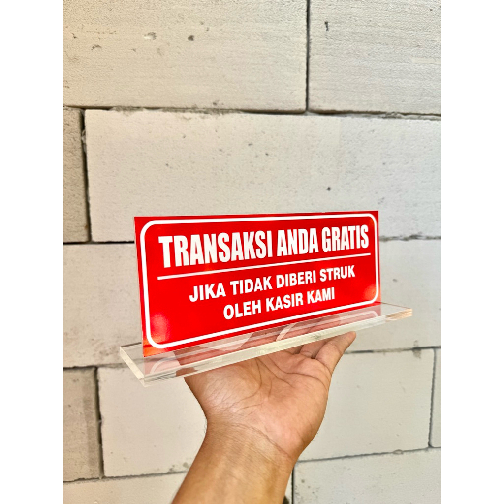 

UKURAN 25x10CM PAPAN INFO AKRILIK MEJA TOKO WARUNG KONTER SWALAYAN MINIMARKET DLL