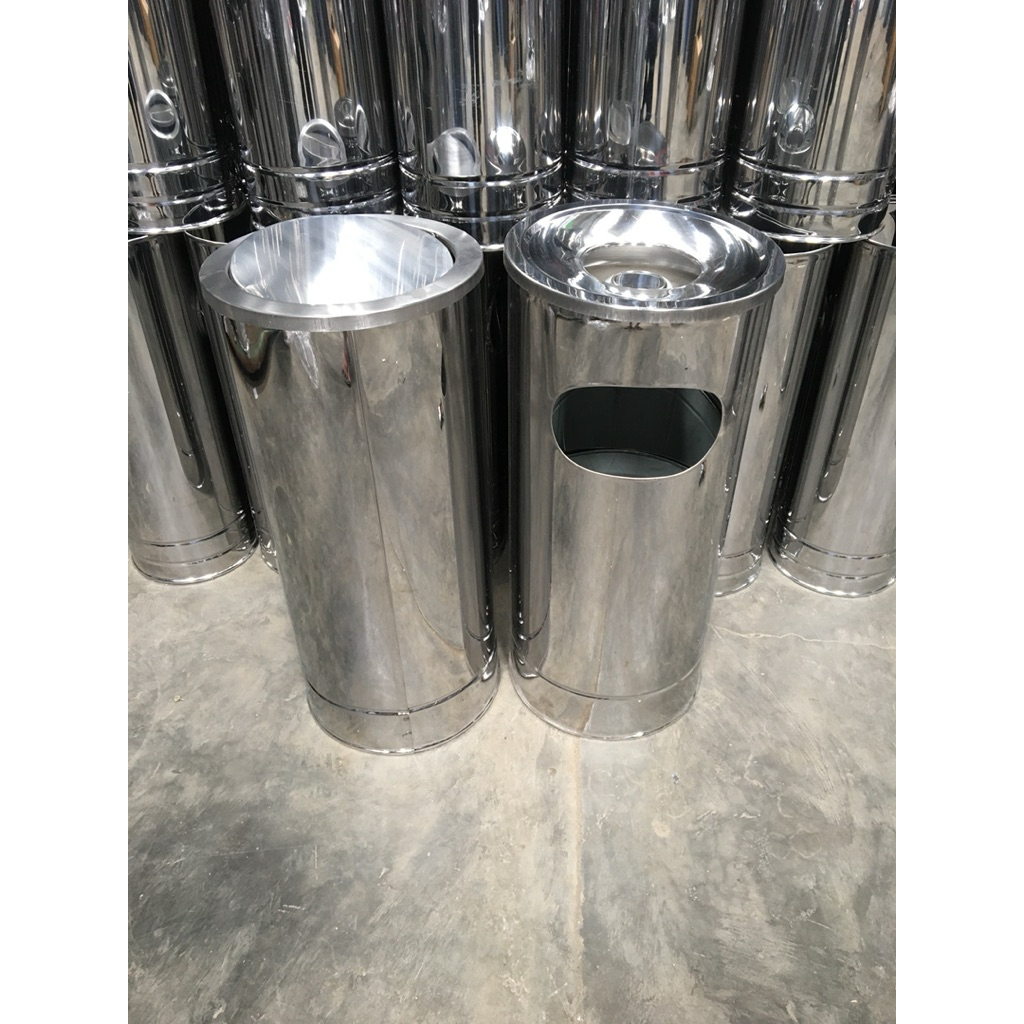 Tempat sampah stainless steel swing / tong sampah stainless steel tutup swing