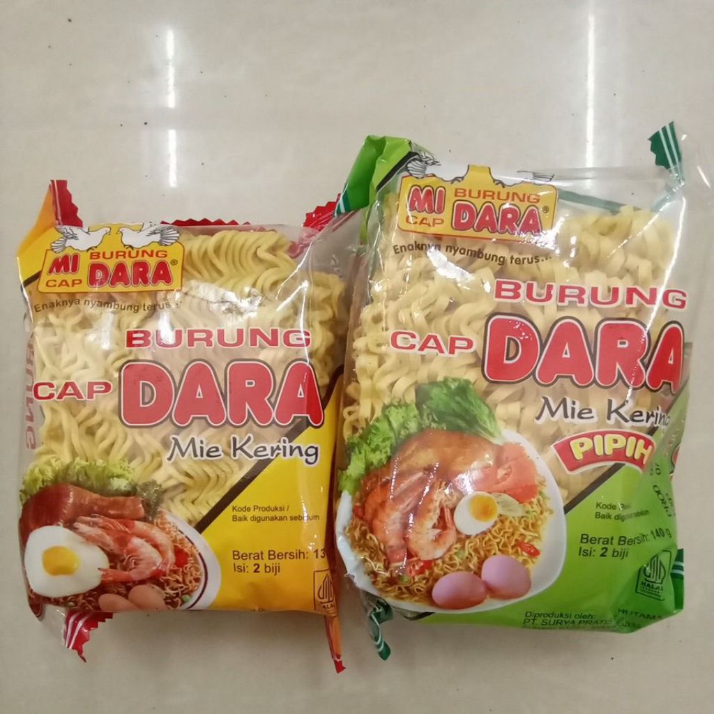 

Mie Burung Dara / Mie Kering / Mie Kriting & Pipih
