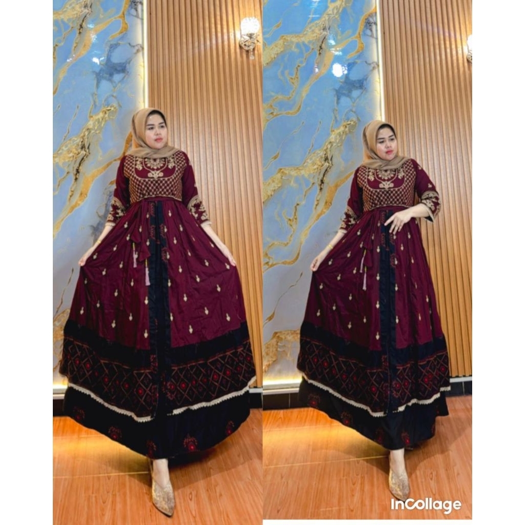 GAMIS HINDI KW SERASA ORI  BORDIR YG SANGAT MEWAH