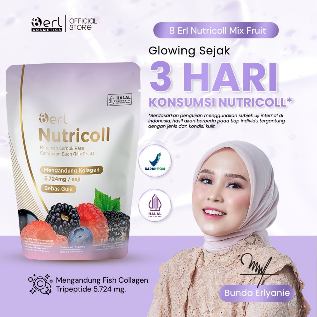 

B Erl Nutricoll DAPAT 2 POUCH ISI 8 BPOM dan HALAL