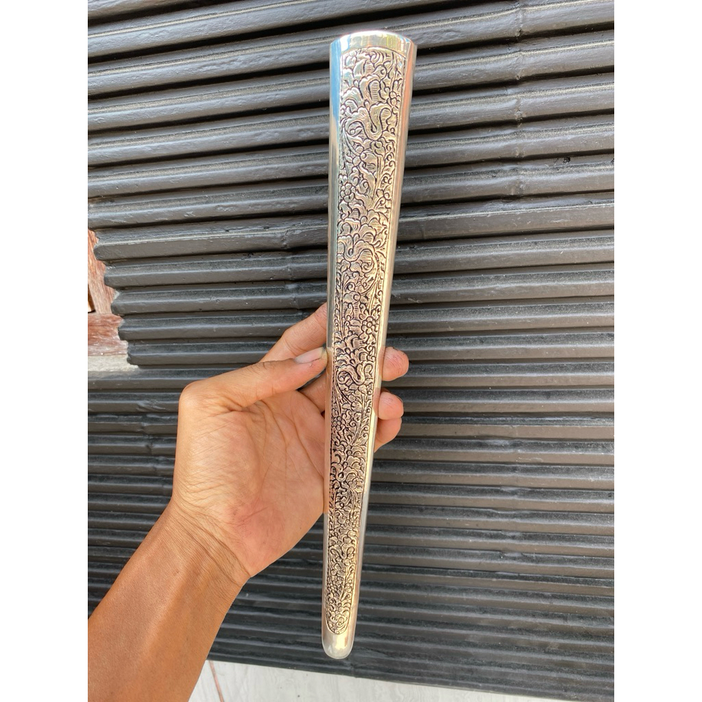 pendok jogja tatahan kembang setaman lawasan lapis perak tebal 05mm