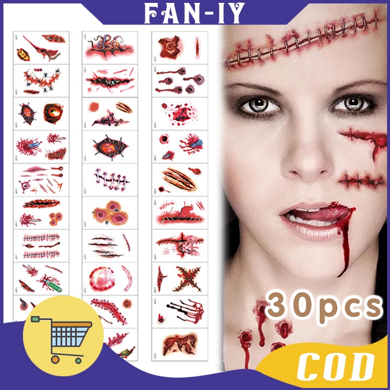 Prank Terluka Jahitan Scar Wax Makeup Luka Darah Make Up Tato Luka Memar Tato Halloween