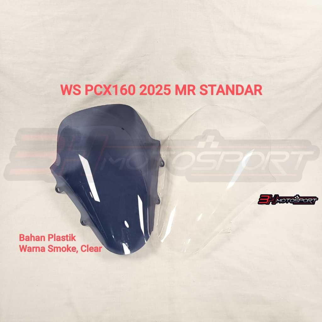 WINDSHIELD PCX160 2025 MR STANDAR CLEAR, SMOKE