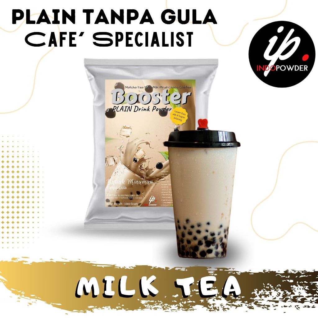 

Indopowder - Bubuk Tanpa Gula / Plain MILK TEA 1Kg Untuk Cafe, Waralaba & Usaha Minuman Kekinian