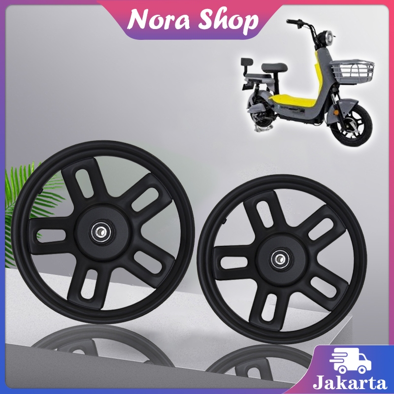 Ban 14 X 2.5 Hub Roda Besi Sepeda Listrik / Velg Depan Sepeda Listrik Universal / Tromol Depan Seped