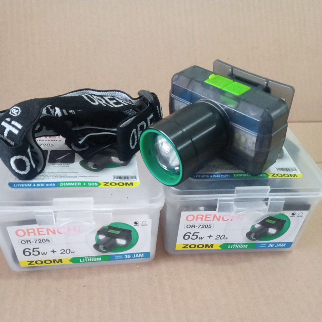 Senter kepala ZOOM 65W+20WT+DIMMER+SOS