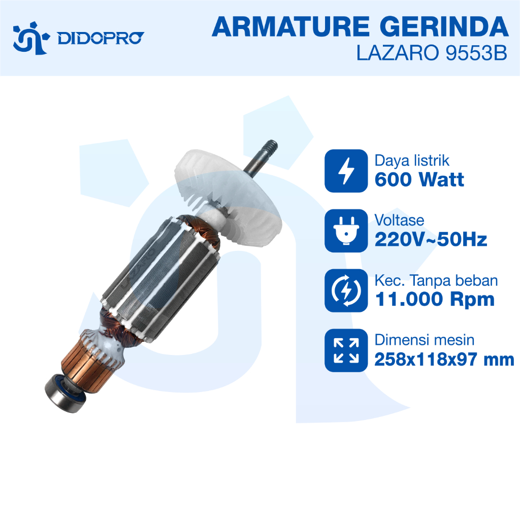 Armature Gerinda Makita 9553 LAZARO Armature 9553 Gerinda Makita Super Heavy Duty Angker Gerinda Mak