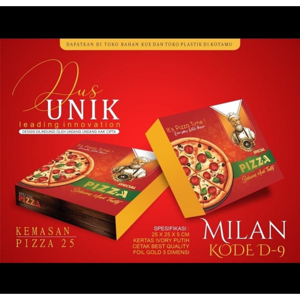 

box pizza 25x25x5cm (10pcs)